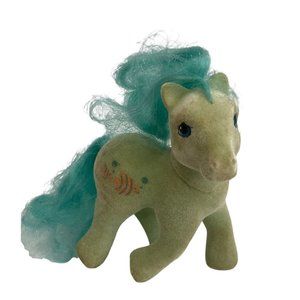Vintage My Little Pony G1 1986 So Soft Ponies Fish Flocked SS Green MLP Angel